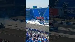 Alex Taylor & Bryant Goldstone burnouts Route 66 Raceway #dragndrive #nhra #route66 #racecarfriends