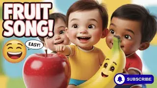 🍎 Simple Fruit Song for Toddlers | Learn Colors & First Words Nursery Rhyme