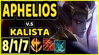 NUCLEAR (APHELIOS) vs KALISTA - 8/1/7 KDA BOTTOM ADC GAMEPLAY - KR Ranked GRANDMASTER