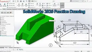 Solidworks 2020 Practice Drawing Tutorial | Tamil |