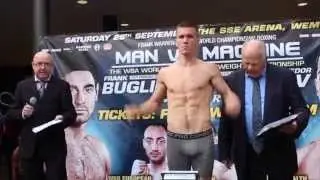 JAMIE KAVANAGH  v REYNALDO MORA OFFICIAL WEIGH IN & FACE TO FACE / MAN VS MACHINE