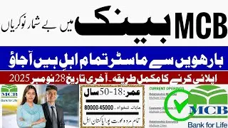 🏦 MCB Bank Jobs 2025 | Relationship Manager, CSO & Relationship Executive Jobs | Apply Online 🎯