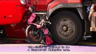 Motorcyclist killed in six vehicle accident in Ang Mo Kio - 09Apr2014