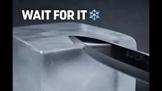 Knife vs Ice Block ❄️ | Satisfying Crack ASMR