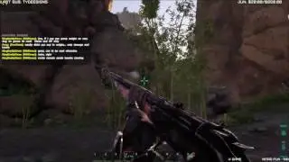 ARK Survival Evolved - Diplo ( diplodocus ) Taming Fred Flintstone Maneuver (Stream Highlight)