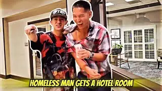 Homeless Man Gives His First Hotel Room Tour!