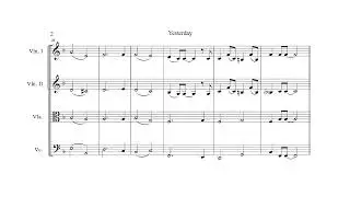 Yesterday | The Beatles Original Strings Transcription