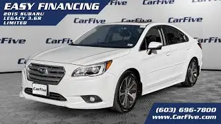 CarFive -White 2015 Subaru Legacy 3.6R Sedan - AWD - Gasoline - 5 Passengers.