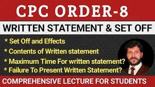 Order 8 cpc || written statement || set off || jawab dawa || contents of written statment || online