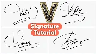 Unique V Signature Style | Beautiful Signature Style | #signature #handwriting l