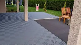 Pose de nos dalles de sol en ext&eacute;rieur 🙂😎😉🤩💪👍