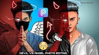 Devil vs angel concept photo Editing in picsart || Picsart tutorial || DJ PHOTO EDITING
