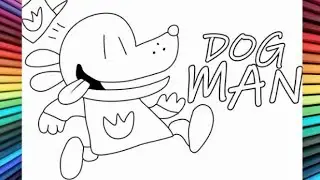 Dog Man #dogman #dogmandan #colouring #colouringvideos