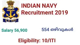 ||INDIAN NAVY RECRUITMENT 2019|| Notification in Malayalam||