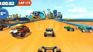 Hot Wheels Unlimited Random Tracks Treasure Hunt 2010 Bone Shaker Insane Snake Isle Stunt Race Game