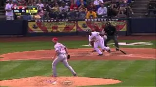 2013/08/21 Cards' inning-ending double play