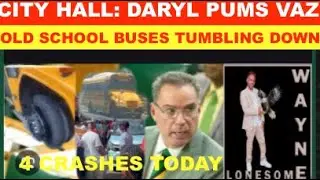 CITY HALL: DARY PUMS VAZ OLD SCHOOL BUSES TUMBLING DOWN, 4 CRASHES TODAY, WHEEL BUS ON HIGHWAY