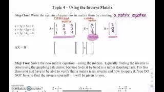 Writing a Matrix Equation