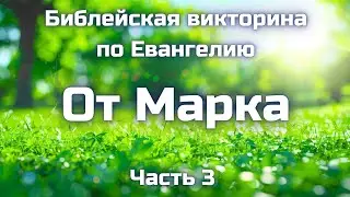 Вопросы по Евангелию от Марка || Часть 3 || Библейские викторины по Новому Завету 