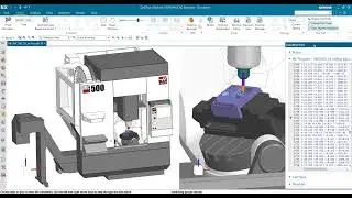 NX Post CNC 5 trục Haas UMC500 (Haas UMC500 5 axis NX Postprocessor & real NC code simulation)