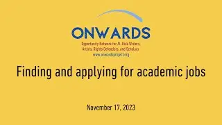 Finding and applying for academic jobs