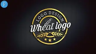 Wheat logo design - How to design logo on pixellab [Vandy Design]