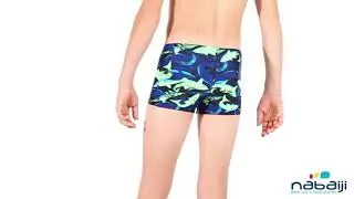 Sunga de nata&ccedil;&atilde;o Boxer B-Active Print infantil Nabaiji - Exclusividade Decathlon