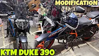 KTM DUKE 390 Gen3 ko bana dia Tour Ready | Unique Modification | Proper Visor | Big Crash Guard |