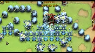 Fieldrunners 1 Walkthrough Hard clasic mode Grassland game Tower defense (TD)