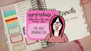 Rymerplans - February 2022 Spending Log - Functional Flexi Planner - Budget Planner