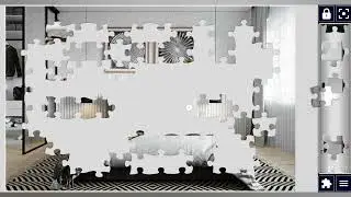 A modern bedroom interior design//jigsaw puzzles craft 🧩//Amazing puzzles Art🧩//puzzles collection//