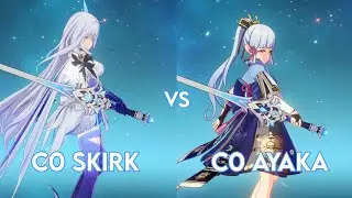 C0 Skirk vs C0 Ayaka DMG Comparison | Who is Better?? | Genshin Impact