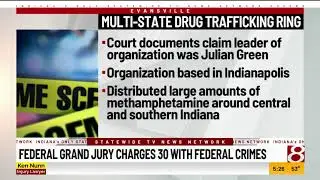 Federal grand jury charges 30 with federal crimes