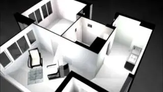 2 Room HDB Flat, 2 Room Studio Apartment, 2SA Model Floor Plan Typicial Layout 3D