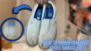 HOW TO CLEAN WHITE SHOES FAST || #lifeofvin