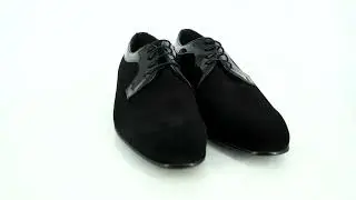Debbano Syd Suede Derby Shoes with Patent Blend, Plain Toe, Perfect for Multiple Formal Occasions