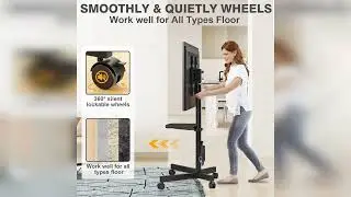 Review: TVON Mobile TV Stand with Power Outlet, Tilt Rolling TV Cart for 23-60 Inch LCD LED OL...