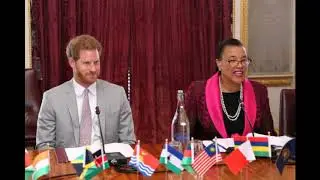 Prince Harry, The Duke Of Sussex Attends Commonwealth Youth Roundtable at Marlborough House