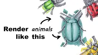 Render animals with marker (reel complilation)