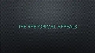 Professor Blazer Explains the Rhetorical Appeals