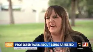 VIDEO:Protester arrested at Flake's office speaks out