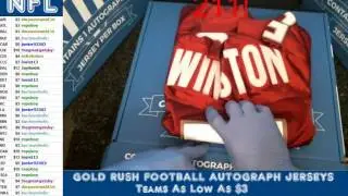2016 Gold Rush Football Autograph Jersey Box 5 Case 23 Jameis Winston
