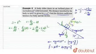 A body slides down on an inclined plane of inclination `37^(@)` with horizontal.
