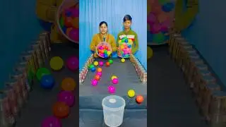 Amazing ball roll funny family challenge ✅#shorts #game
