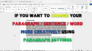 Microsoft Word Keyboard Shortcuts - Paragraphs Settings (Align Left / Center/Align Right /Justify)