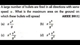 A large number of bullets are fired in all directions with same speed v. What is the