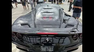 Black Ferrari F8 Tributo Supercar #cars #luxurycar #sportscar #supercars #ferrari #f8tributo #fast 