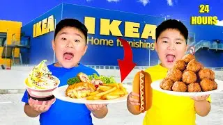MAKAN MAKANAN IKEA 24 JAM😂 | Kenneth & Kenzo Twins