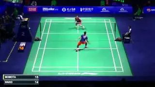 BADMINTON China Superseris 2015 - Wang Zhengming vs Kento Momota