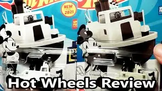 Стимбот Микки Мауса Диснея из обзора Hot Wheels 2021 2022 Steamboat Willie